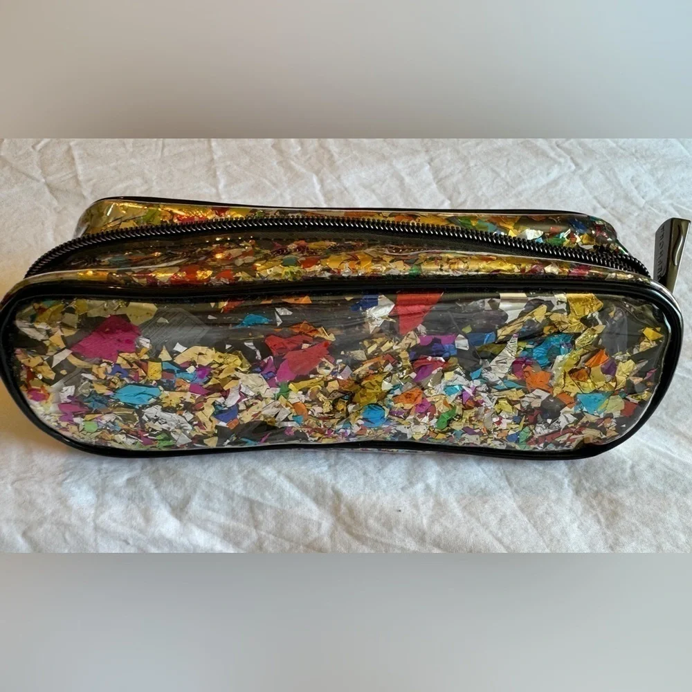 NWOT Sephora confetti small zip travel pouch/make up/toiletry bag